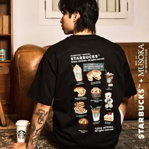 Starbucks Asia x Musoka Oversized Black T-shirt BNWT
